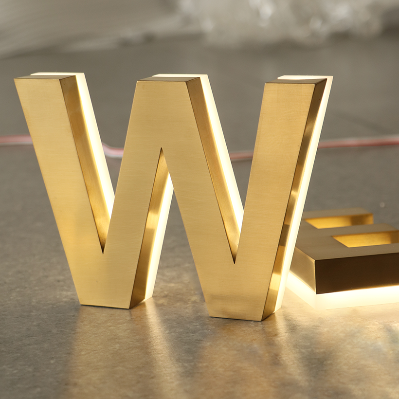 2 Stainless steel &acrylic Backlit Led Letter logo sign factory