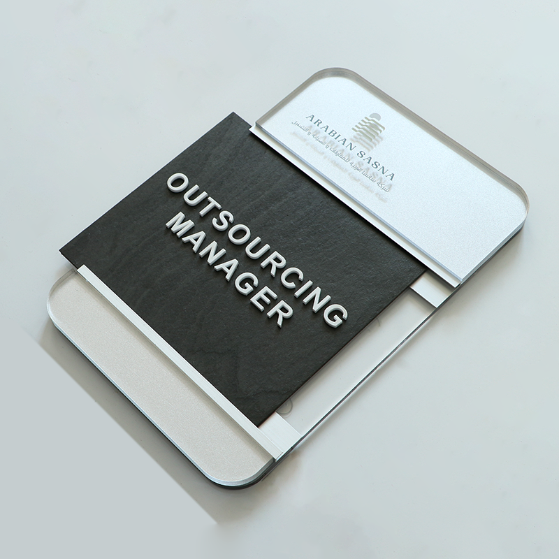 Acrylic and Slate Office Door Sign