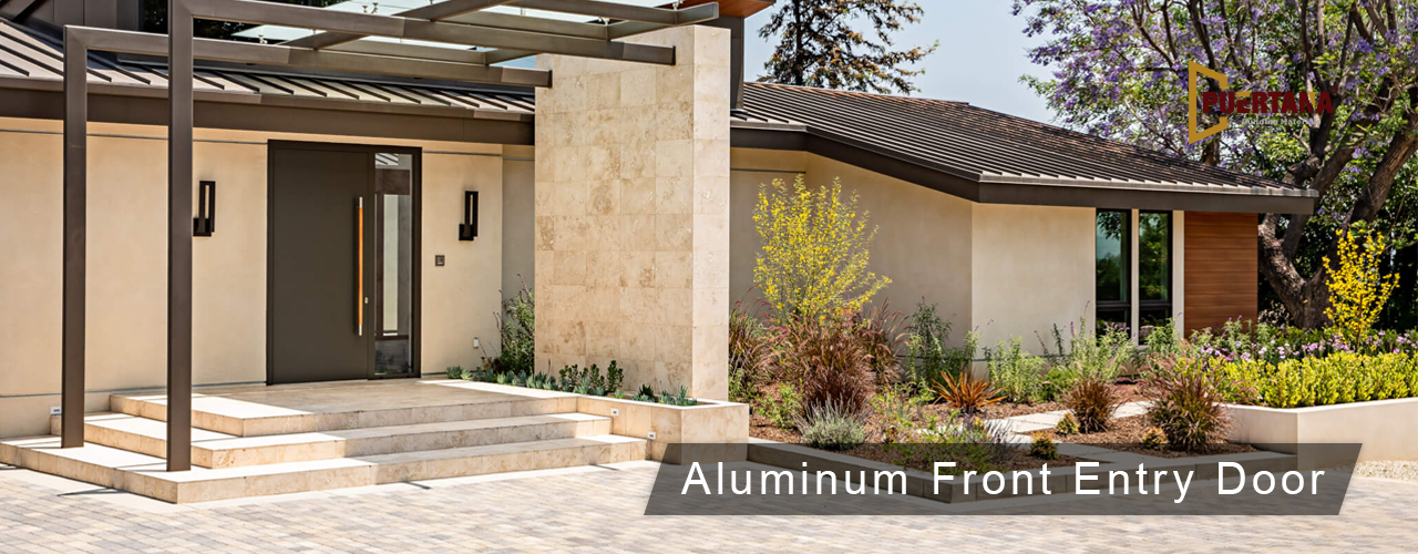 Thermal Break Aluminum Front Entry Doors For Entrance supplier