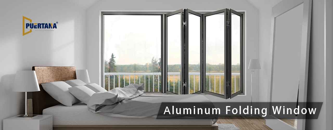Horizontal Aluminum Horizontal Bi-folding Pass Through Windows manufacture