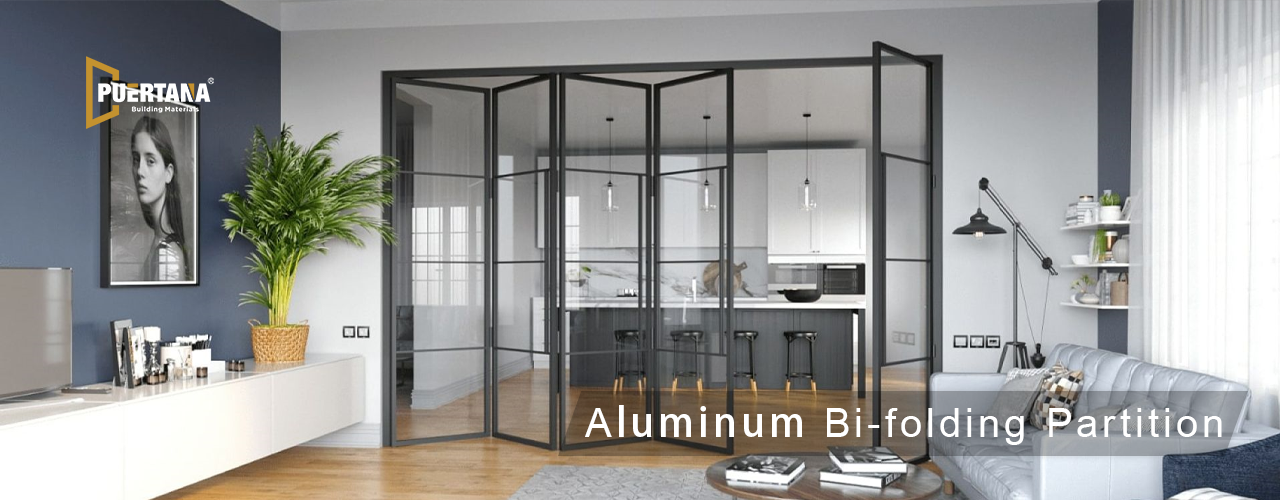 Interior Aluminum Folding Door Glass Partition Walls Room Dividers supplier