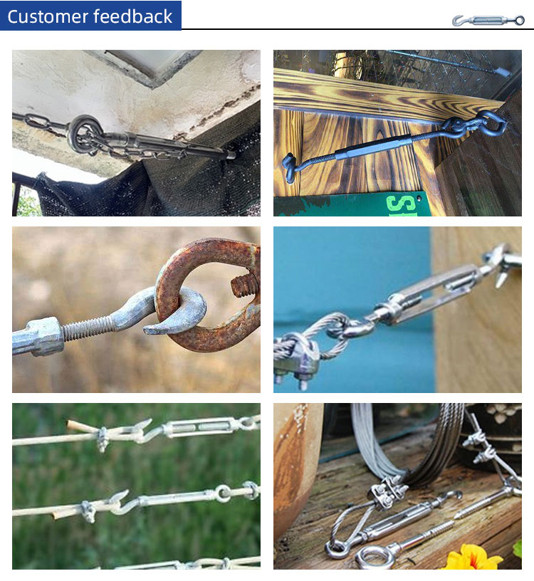 Commercial Hook Concrete Galvanized Eye and hook Turnbuckle supplier