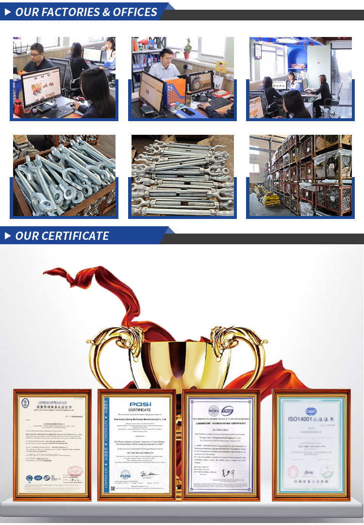 Heavy Duty SS304/316 European Jaw Jaw Ends Closed Body Turnbuckle supplier