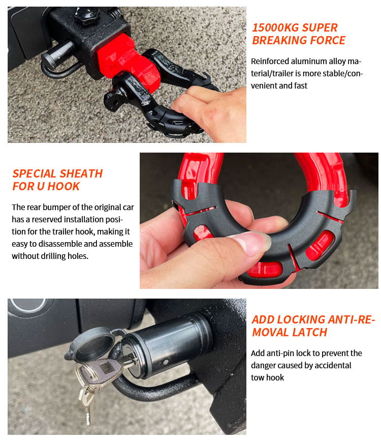 Trailer Tow Hitch Shackle Bracket 2 inch Receiver 3/4 inch 22000 lb Recovery Bow Shackle manufacture