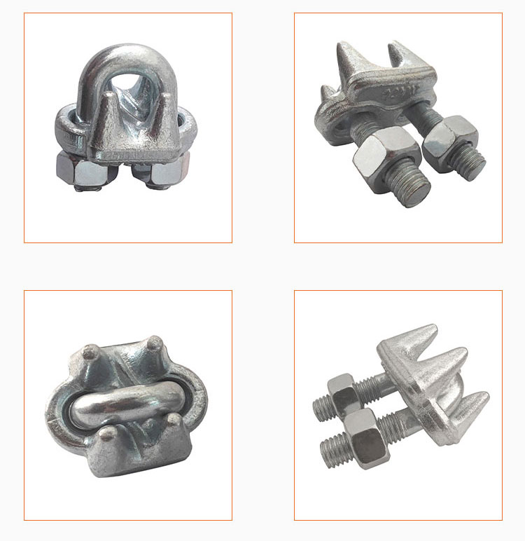 US Type Steel Drop Forged Wire Rope Clamp U Bolt Wire Rope Clip supplier