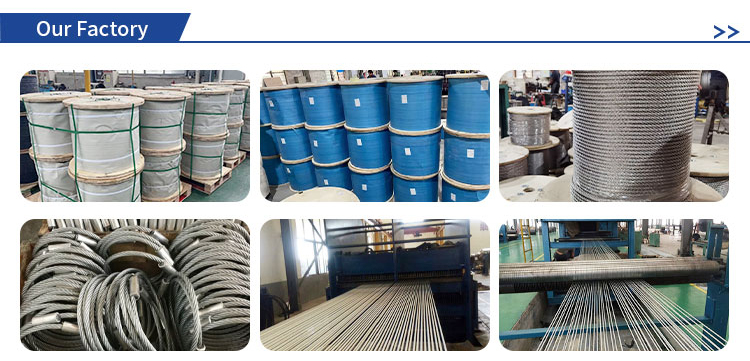 7x7 7x19 316 Elevator Stainless Steel PVC Coated Cable Wire Rope details