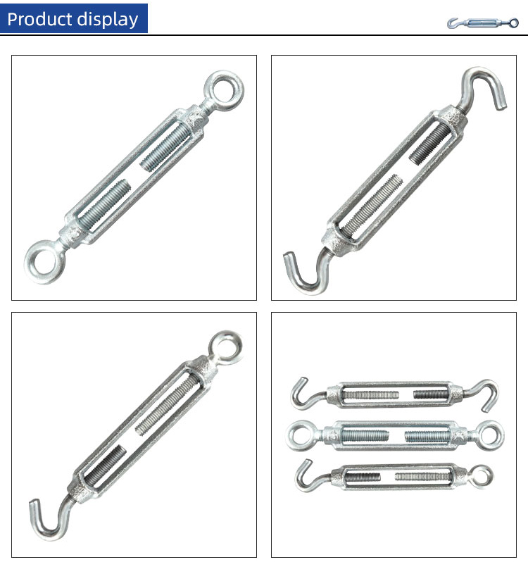 Commercial Hook Concrete Galvanized Eye and hook Turnbuckle details
