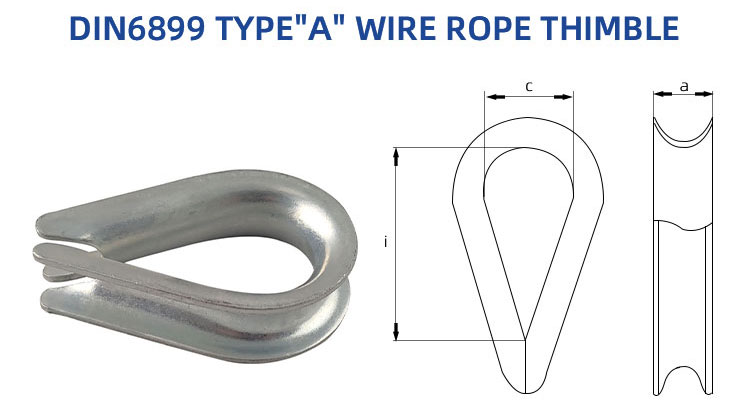 Galvanized DIN6899A and DIN6899b Thimble for Rope Sling supplier