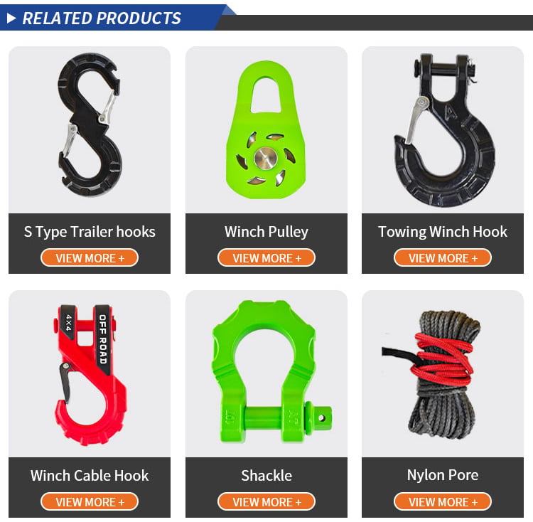 Universal 4X4 4WD UTV SUV Offroad Stretch Tow Rope Uhmwpe Soft Shackle factory