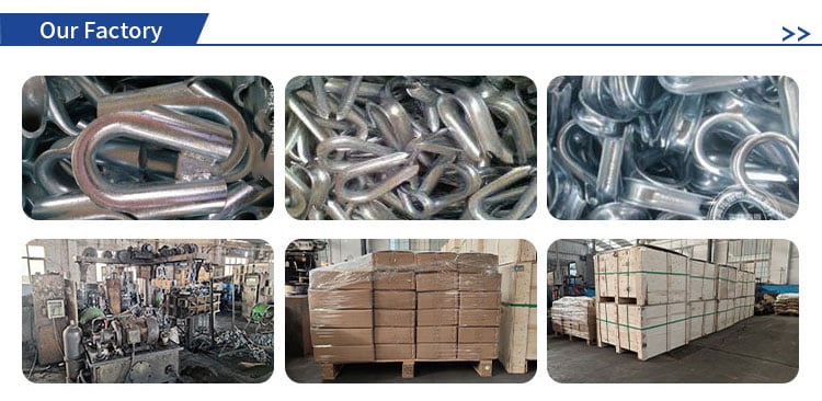 Hot Dipped or Electric Galvanized BS464 Steel Thimble for Wire Rope Fitting factory