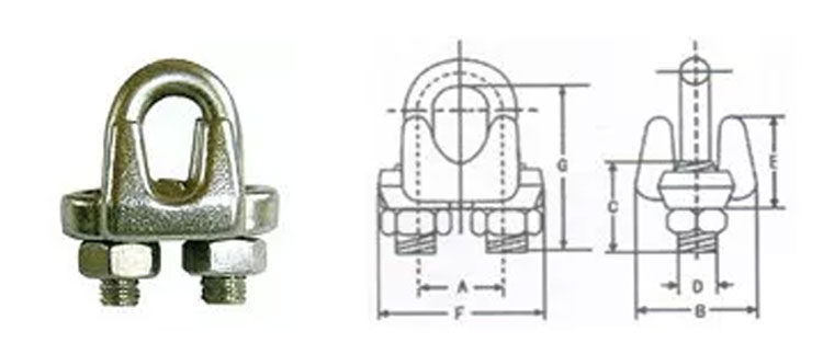 US Type Steel Drop Forged Wire Rope Clamp U Bolt Wire Rope Clip manufacture
