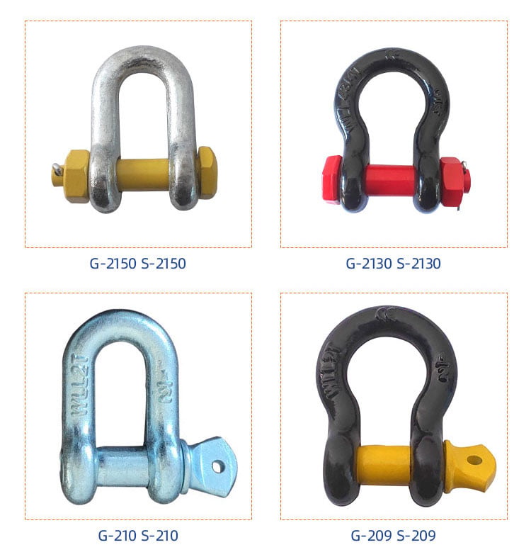 US Type G209 Bow Forged Galvanized Shackle factory
