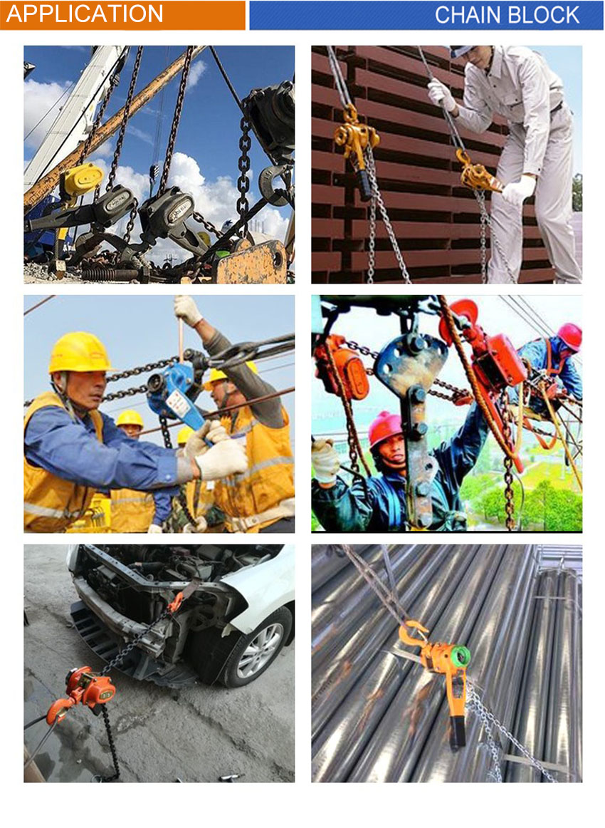 Manual Chain Hoist Block Max Lift 6m Chain Hoist Construction Lift details