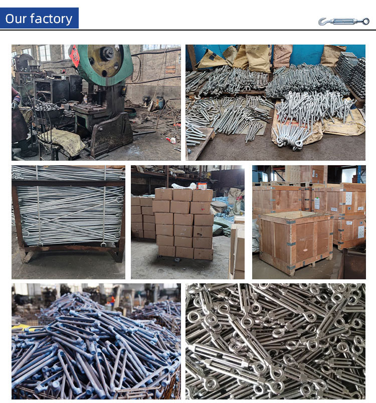 Commercial Hook Concrete Galvanized Eye and hook Turnbuckle factory