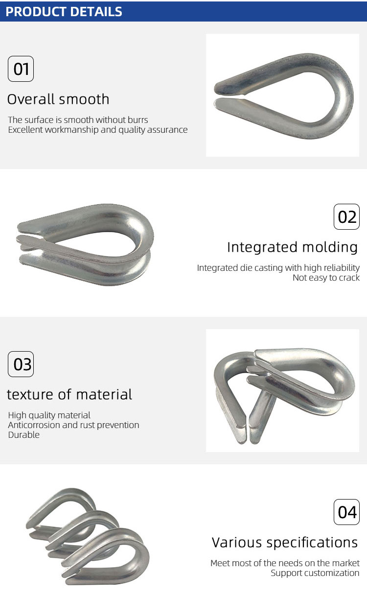 Galvanized DIN6899A and DIN6899b Thimble for Rope Sling supplier