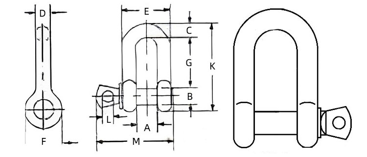 G210 Carbon Steel Safety Lifting Dee Screw Pin Galvanized Shackle Price factory