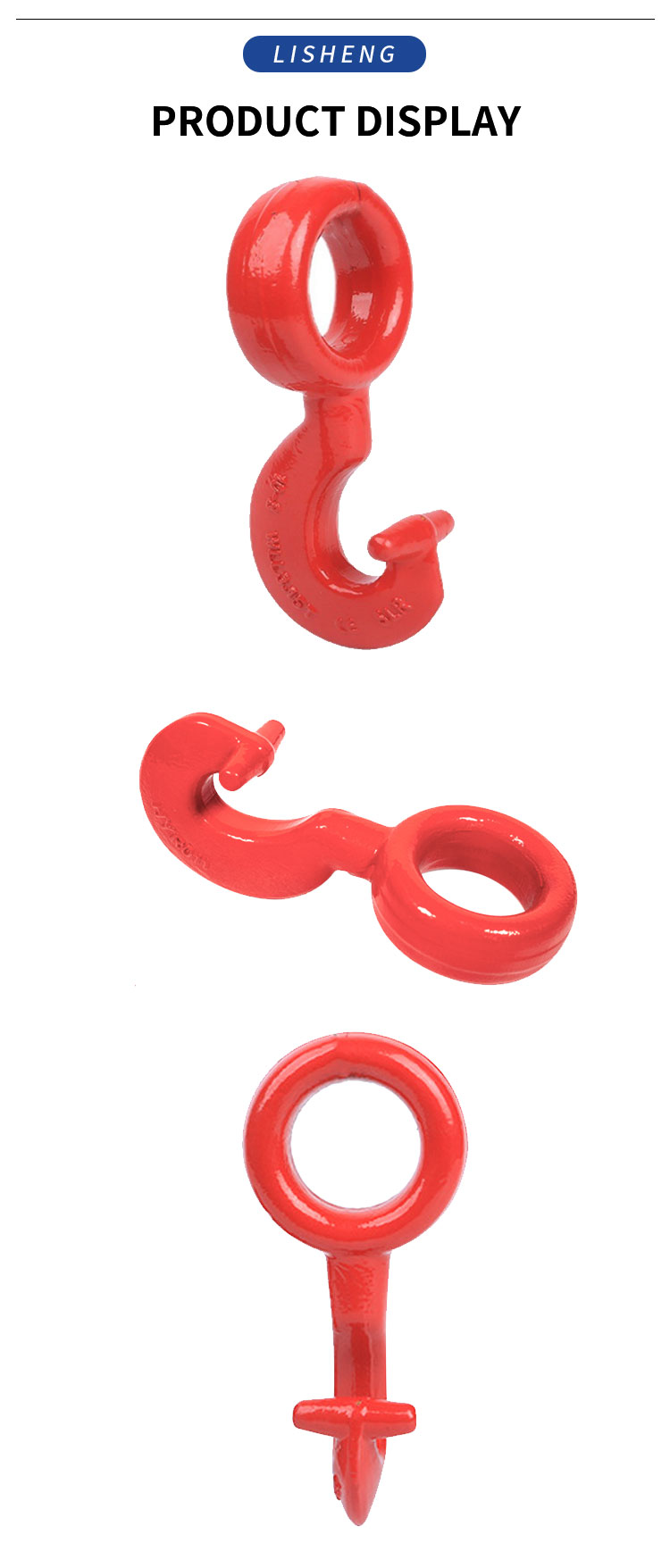 G80 forged twist eye choke hook for chain sling manufacture