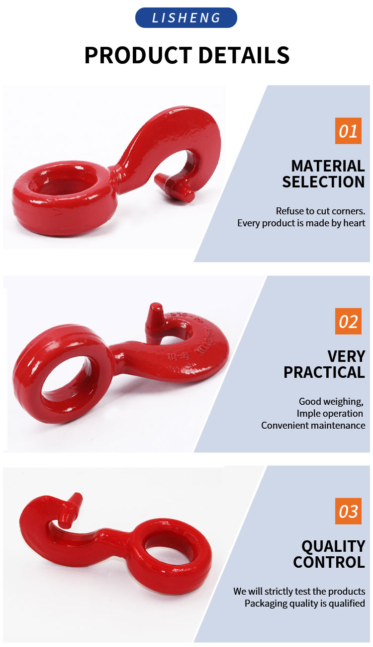G80 forged twist eye choke hook for chain sling details