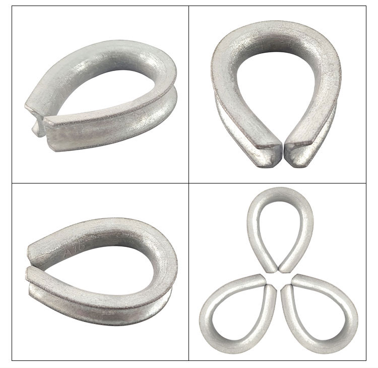 Hot Dipped or Electric Galvanized BS464 Steel Thimble for Wire Rope Fitting details