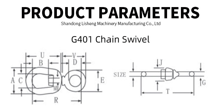U.S Type Drop Forged Carbon Steel Chain Link Eye And Jaw G403 Chain Swivel details