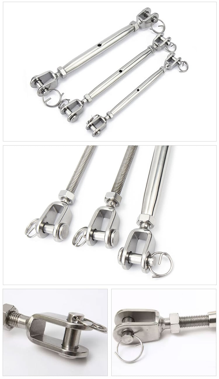Heavy Duty SS304/316 European Jaw Jaw Ends Closed Body Turnbuckle details