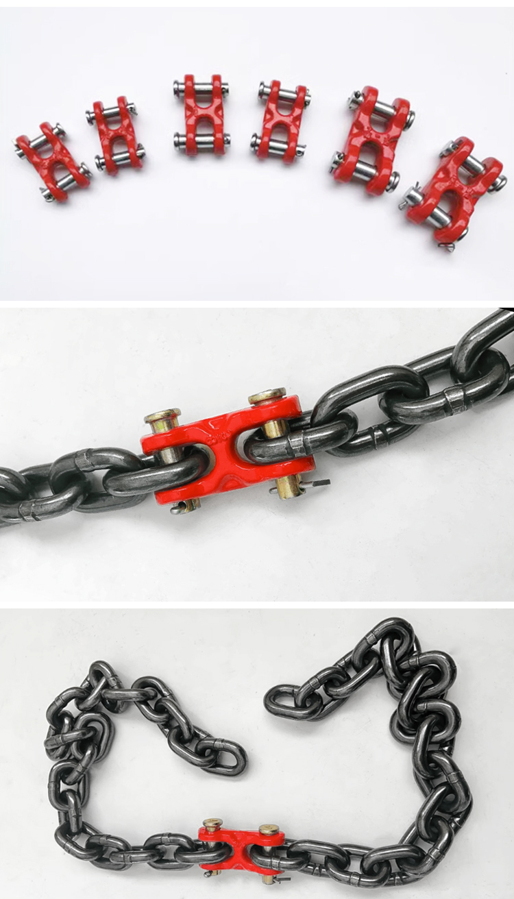 Galvanized Drop Forged Alloy Steel H Type Connecting Twin Clevis Link details