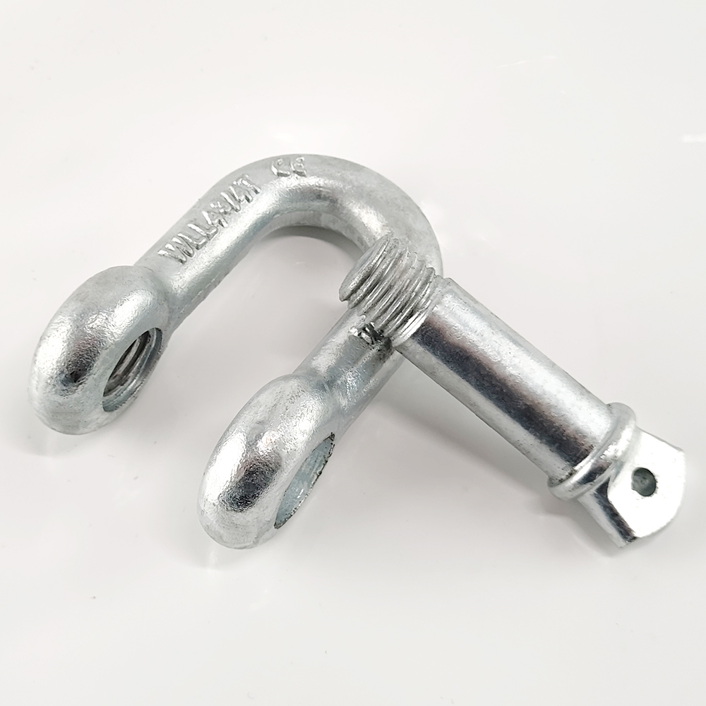 G210 Carbon Steel Safety Lifting Dee Screw Pin Galvanized Shackle Price factory