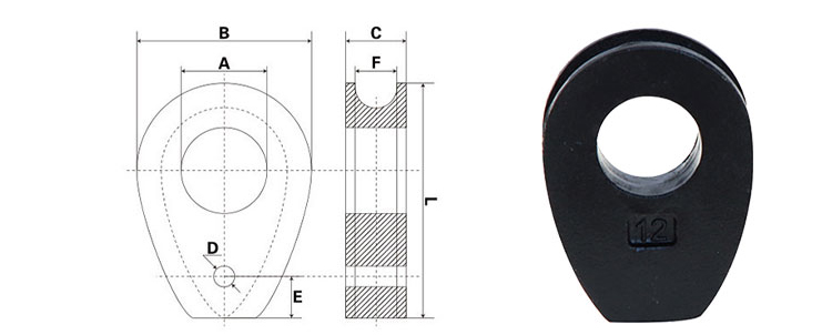 Din3091 heavy duty casted thimble for wire rope slings details