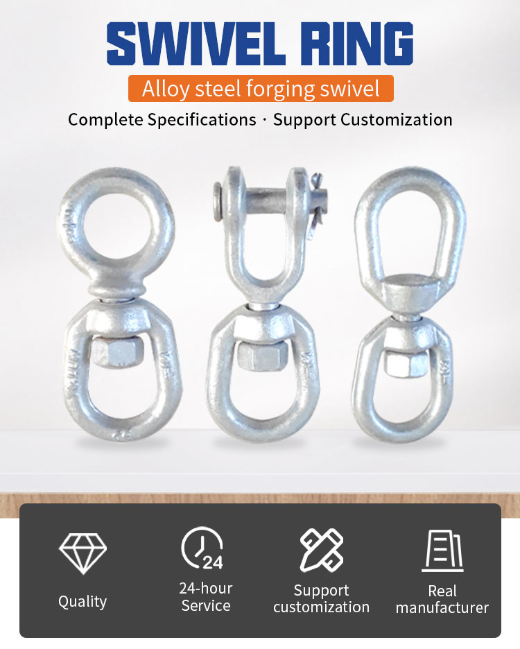 U.S Type Drop Forged Carbon Steel Chain Link Eye And Jaw G403 Chain Swivel supplier