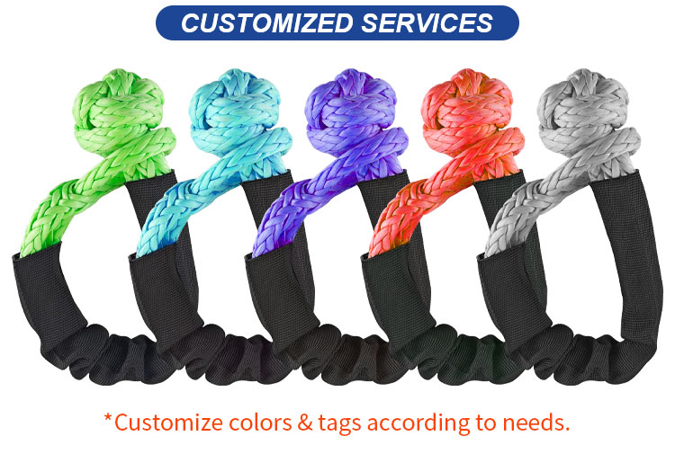 Universal 4X4 4WD UTV SUV Offroad Stretch Tow Rope Uhmwpe Soft Shackle supplier