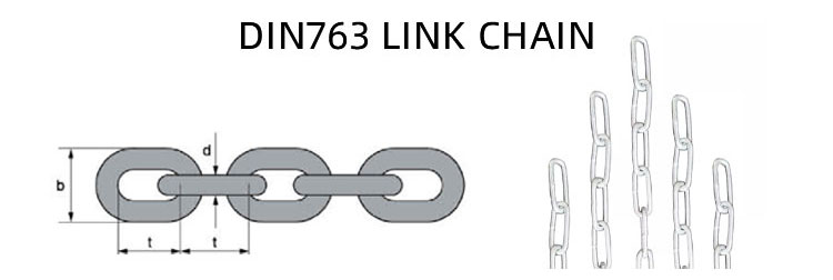 Din 764 High quality standard welded steel medium link chain details
