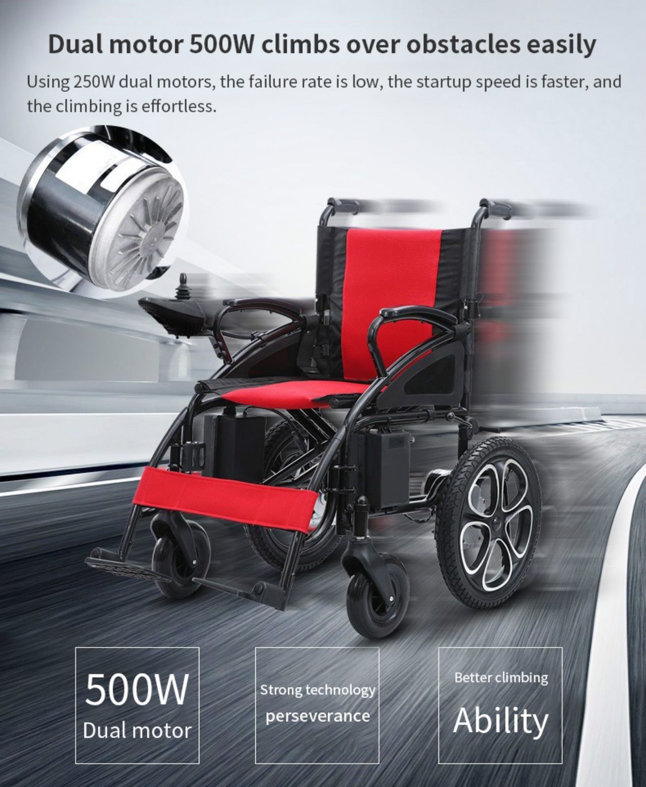 KSM-505 Cheap electric wheelchairs for old people foldable electric brush motor wheelchair supplier
