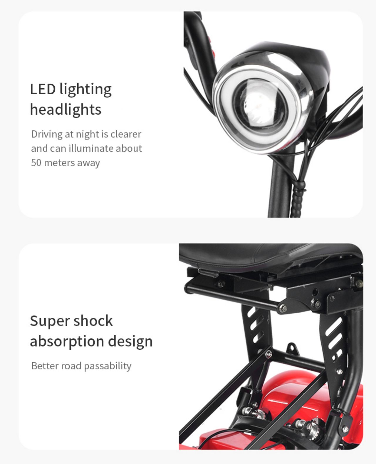 KSM-905B Foldable Portable 4 Wheels Electric Scooter Lightweight Disabled Mobility Scooter for Elderly supplier
