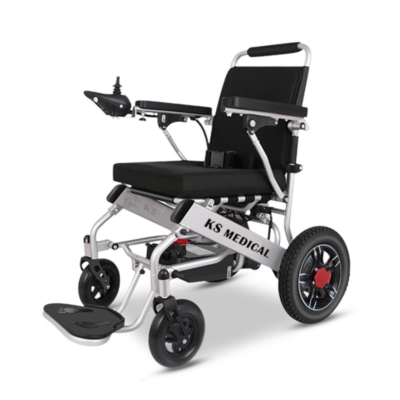 KSM-601C Hot travel wheelchair lightweight foldable electric wheelchair for sale with CE mark and FDA approved