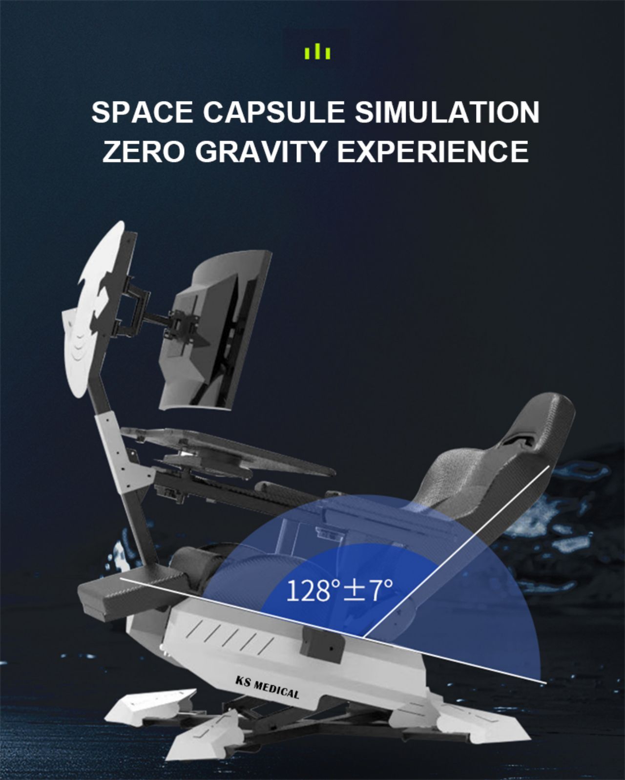 KSM-GCN2 Fully Recline Gaming Chair Cockpit Gaming Gamer Desk and Chairs Zero Gravity Design Best Chair Most Comfortable factory