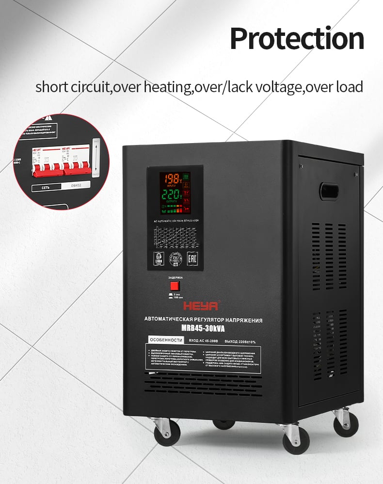 Factory New 45-280V 30KVA AC SVC Single Phase Automatic Voltage Regulator Low Pressure LED Display Stabilizer New Products details