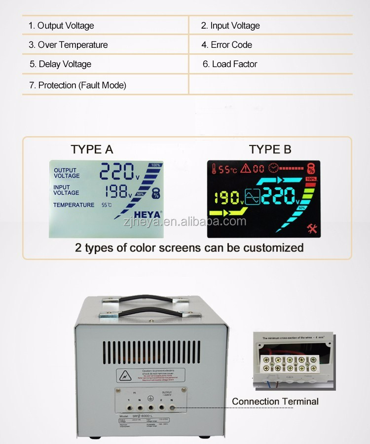Factory direct sales servo type intelliigent LCD display SDF-II-10000-L full automatic AC  voltage regulator factory