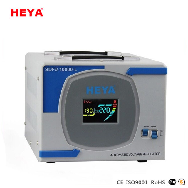 Factory direct sales servo type intelliigent LCD display SDF-II-10000-L full automatic AC  voltage regulator factory
