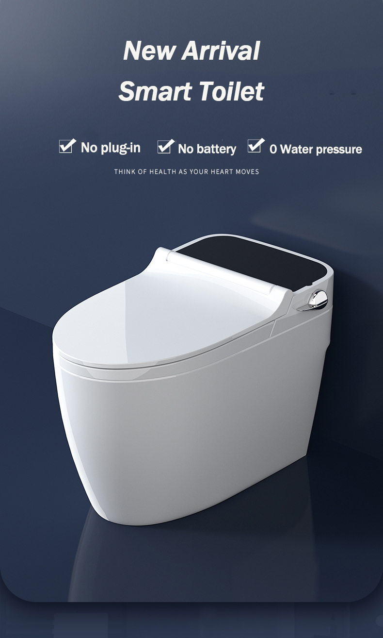High Quality No Plug-in Auto Flush Electric Bathroom WC Intelligent Commode Toilet Bowl Smart Toilets supplier
