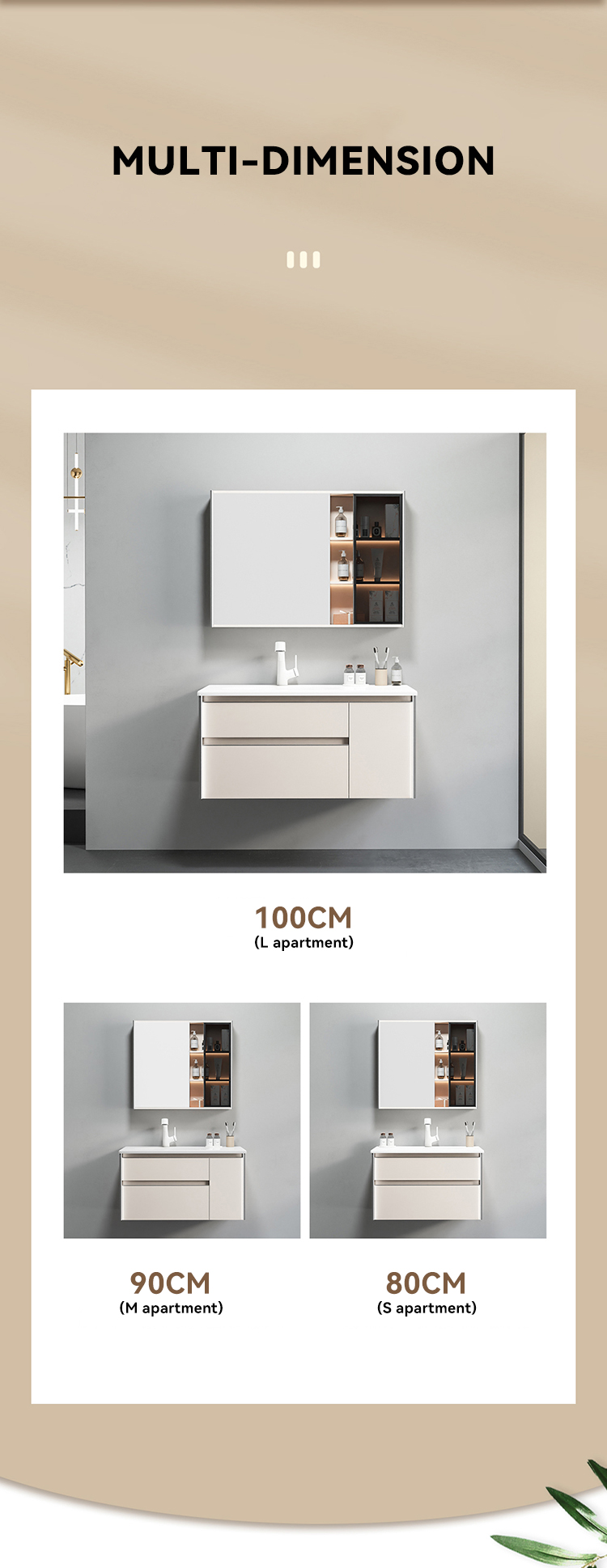 European New Custom Wooden Wall Mounted Bathroom Mirror Cabinet Solid Wood Bathroom Furniture Bathroom Vanities with Sink factory