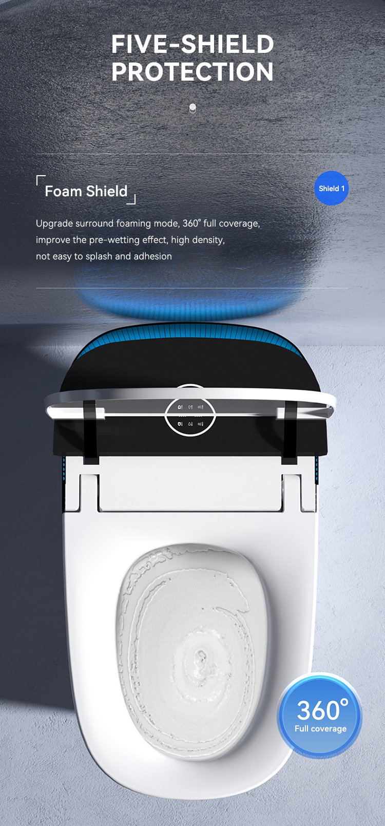 Auto sensor flush open electric bathroom japanese one piece intelligent wc commode toilet bowl automatic smart toilets factory