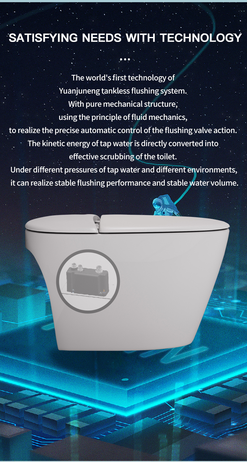 New Design Warm Heating Ceramic Automatic Flushing Bathroom WC Intelligent Toilet Bowl Ceramic Electric Smart Toilets factory
