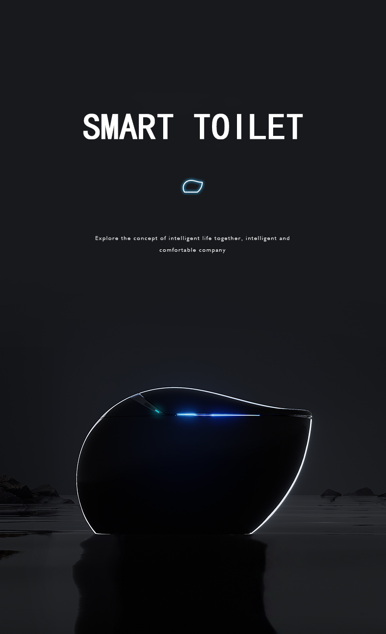 Round Egg Design Color Automatic Ceramic Toilets Bowl Electric Bathroom Wc Bidet Floor One Piece Intelligent Smart Toilet Bowl details