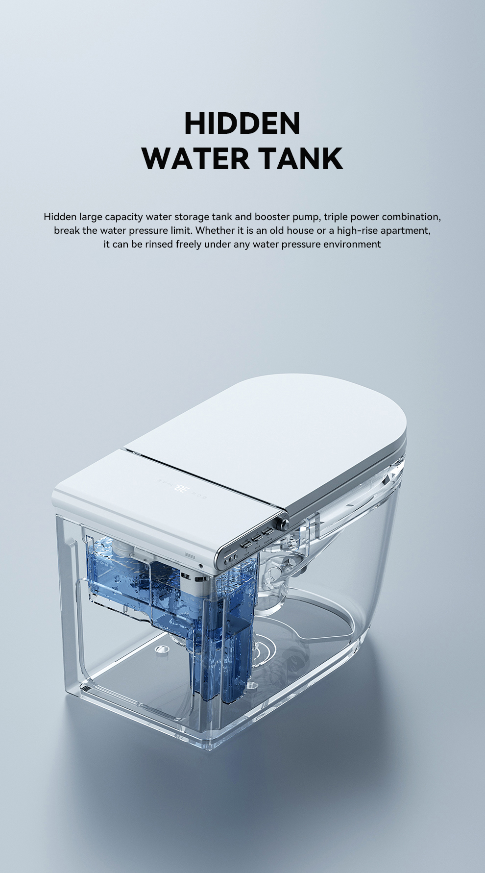 Fully automatic sanitary items ceramic toilet bowl electric bidet toilet bathroom intelligent inodoro automatic smart toilet details