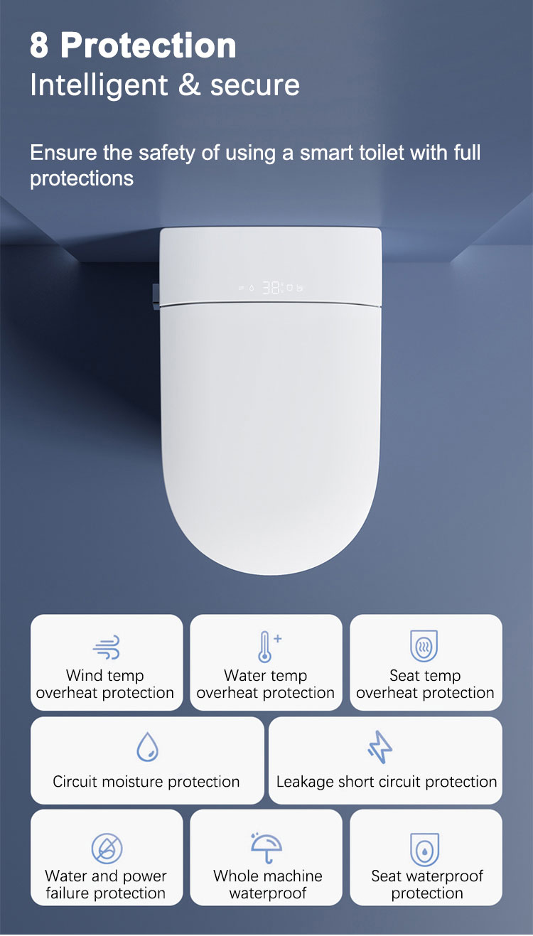 Custom Automatic Sanitary Ware Ceramic Wall Mounted Intelligent Toilet Bowl Bathroom Water Closet Wall Hung Smart Toilets supplier