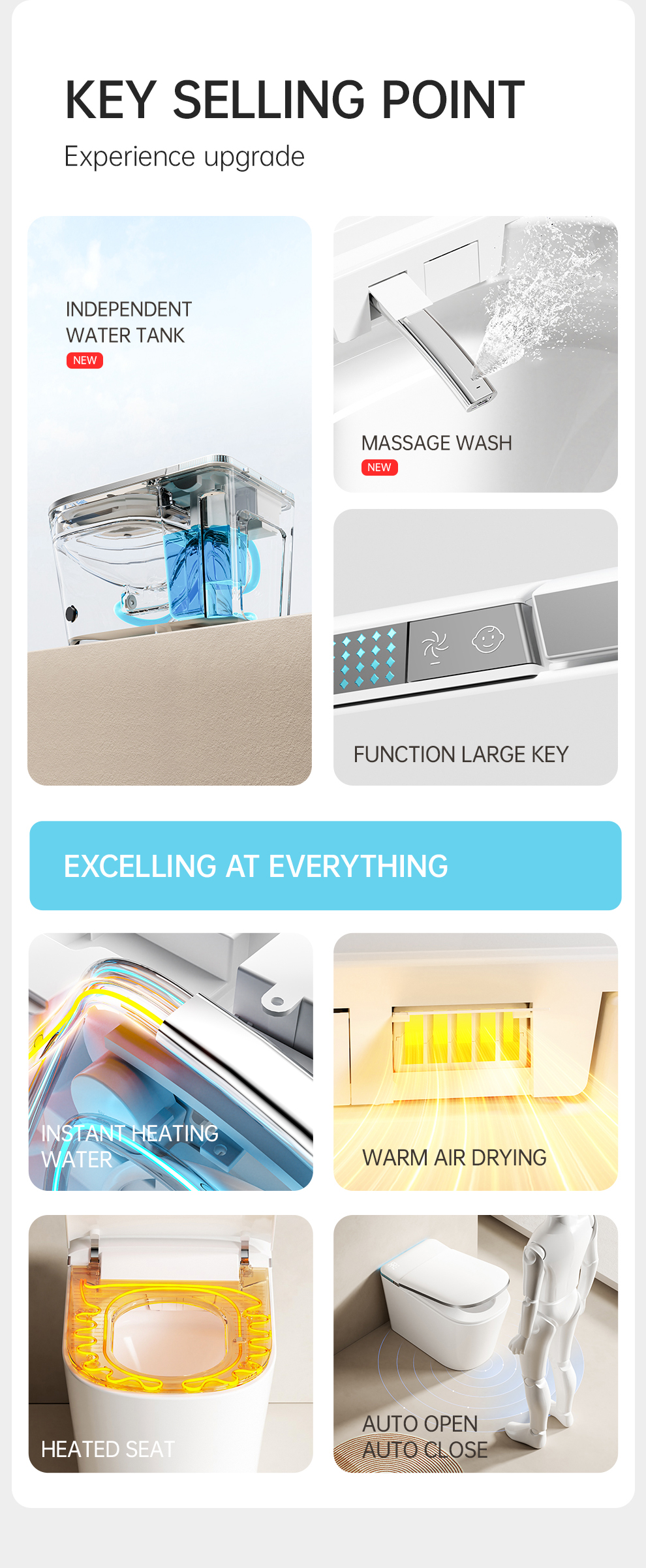 Modern inteligente Remote Electric Automatic Flush Wc Bidet One Piece intelligent Toilet Bowl Bathroom Ceramic Smart Toilets factory