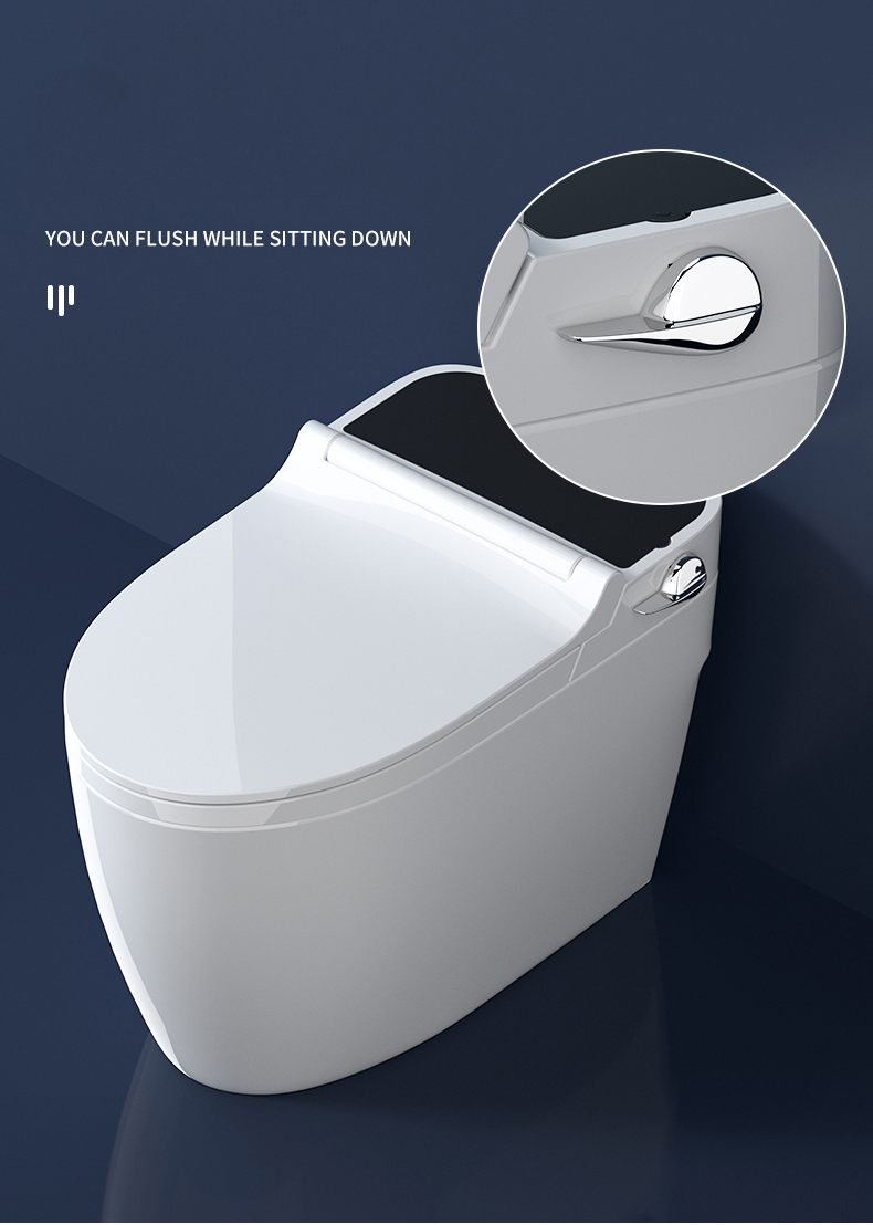 High Quality No Plug-in Auto Flush Electric Bathroom WC Intelligent Commode Toilet Bowl Smart Toilets supplier