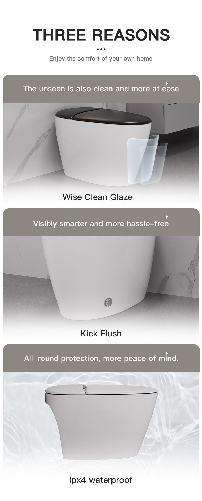New Design Warm Heating Ceramic Automatic Flushing Bathroom WC Intelligent Toilet Bowl Ceramic Electric Smart Toilets details