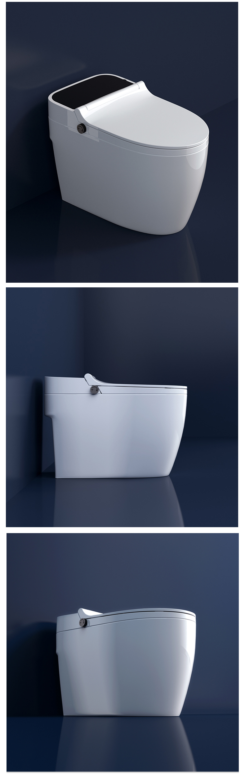High Quality No Plug-in Auto Flush Electric Bathroom WC Intelligent Commode Toilet Bowl Smart Toilets manufacture