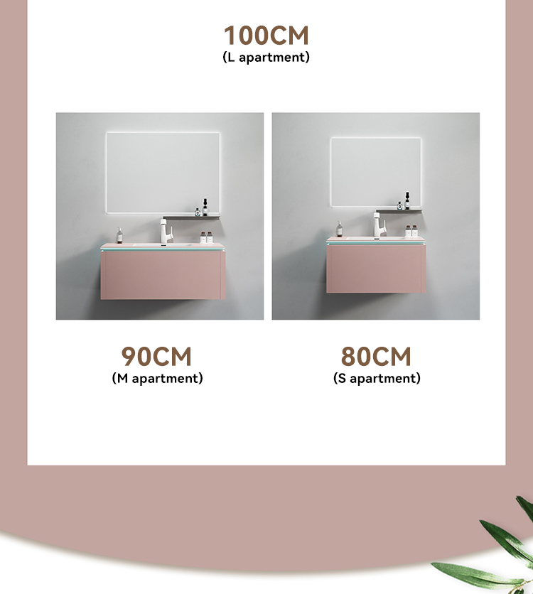 Building Hotel Bathroom Furniture Wall Mounted Led Smart Mirror Sintered Stone Bathroom Cabinet for Construction Project supplier